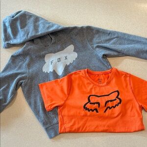 Fox Youth Hoodie and T-Shirt Lot